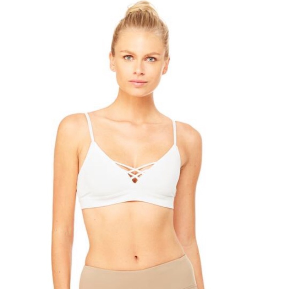 ALO Yoga White Strappy Bralette